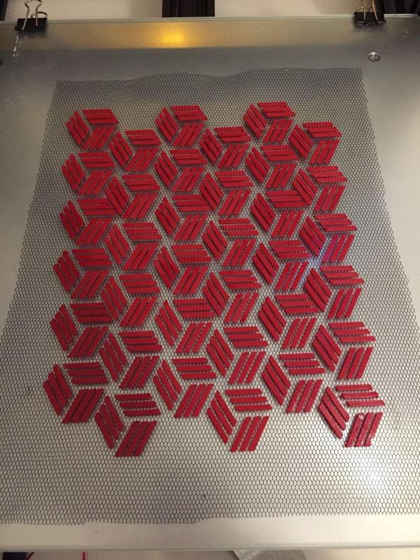 Stripe-Hexa (on fabric)