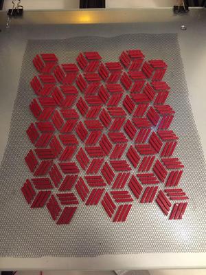 Stripe-Hexa (on fabric)