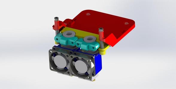 Tevo Tarantula Dual E3d V6 X carriage (Suspension)