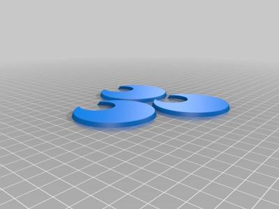 60mm Wargaming Miniature HWT Base with cutout x3 v1