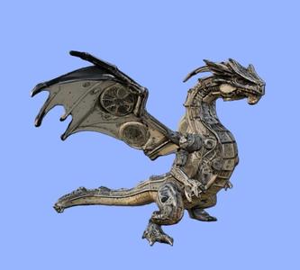 Steampunk Mechanical Dragon