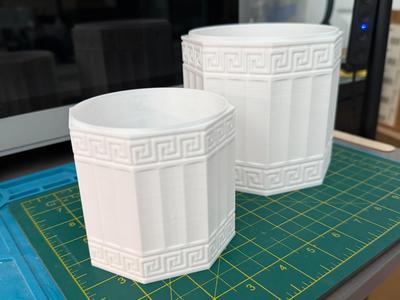 Greek Key Vase Set