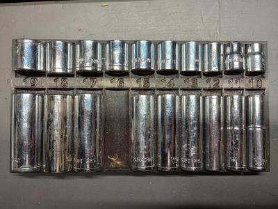 3/8 Metric Socket Tray 10-19mm