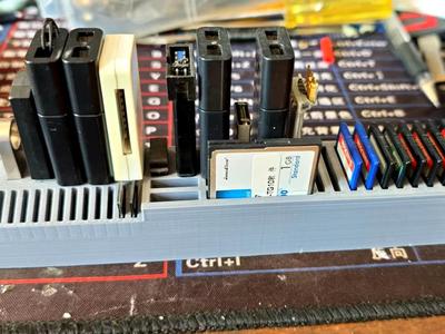 Storage Card Holder for USB Flash Drives and SD Cards