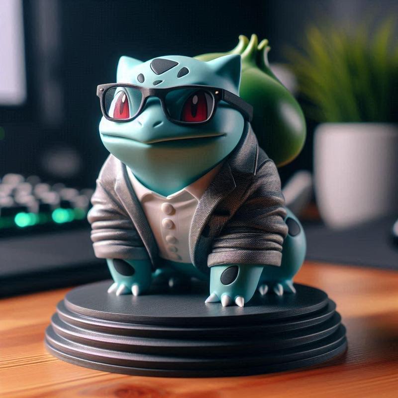 Bulbasaur in classy home relaxed style tabletop figurine pokemon