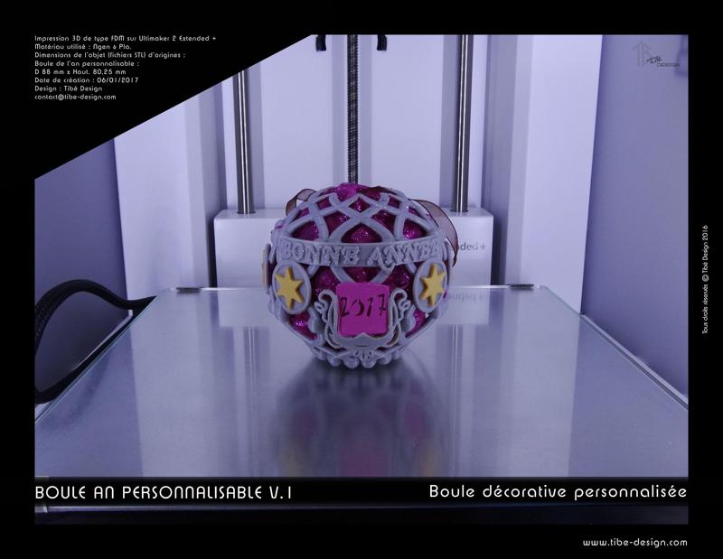 Boule décorative du nouvel an V.1