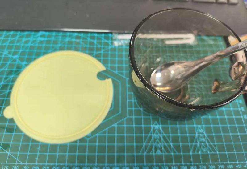 Breakfast cup lid (10.8CM cup opening), with spoon opening, customizable