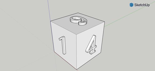 Numbers cube