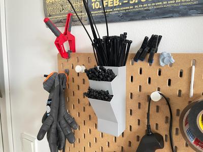 Zipties holder organizer for IKEA SKADIS