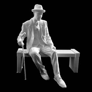 Citizen with a cane in Alba Iulia, Romania