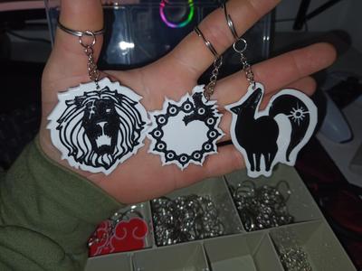 KEYCHAIN SET "the 7 deadly sins".