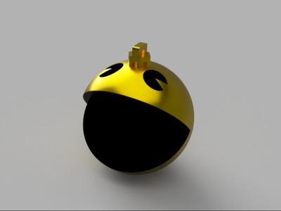 PacMan Pac Man christmas ornament