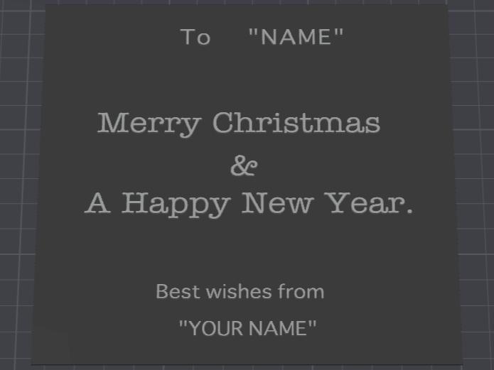 xmas card content