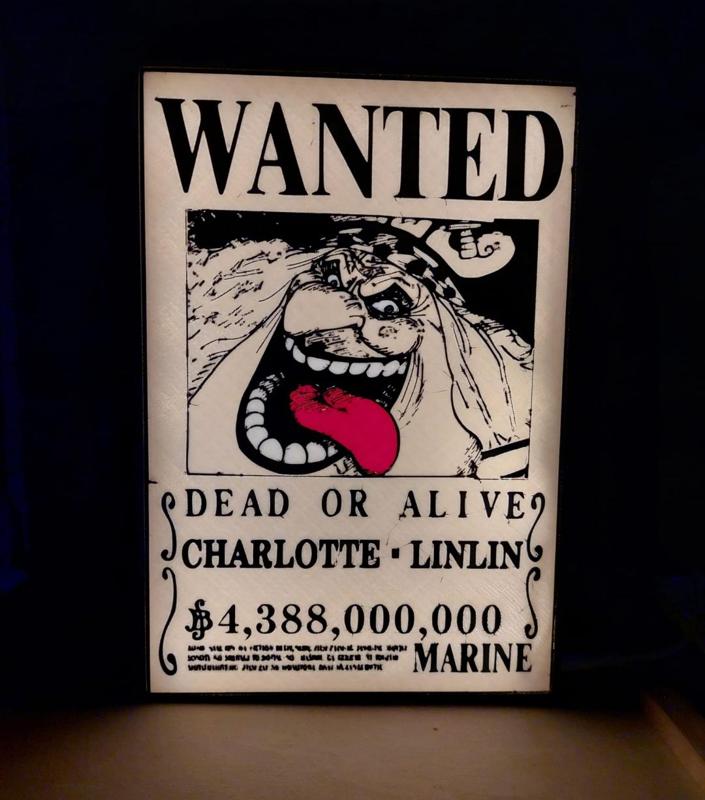 One Piece Wanted Cgarlotte Linlin Lightbox Lampe