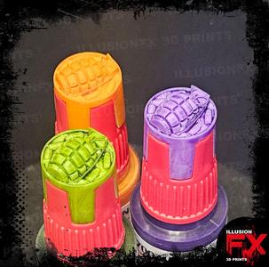 GRENADE AND BULLETS - AK INTERACTIVE QUICK GEN COLOUR COLOR TRANSLUCENT BOTTLE SWATCH SUPER MINI CAP - 18ML