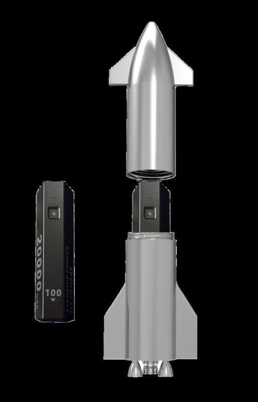 Starship Power Bank Docking Station, Practical Ornament