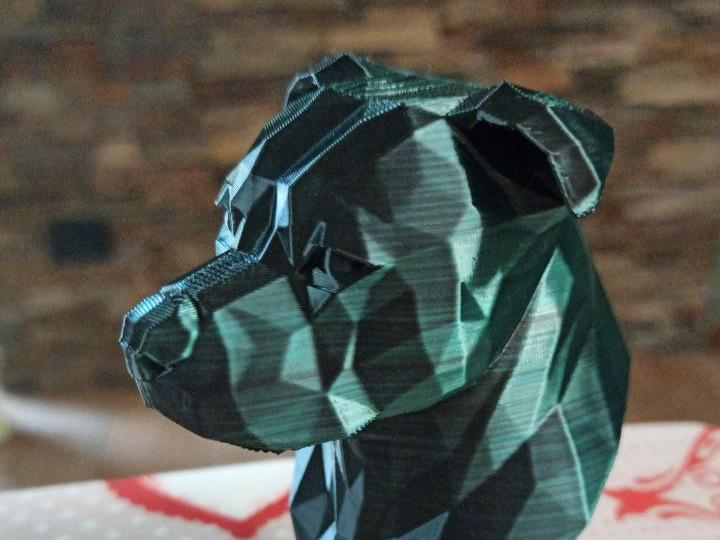 Staffordshire Bull Terrier (Staffy) Lowpoly Bust