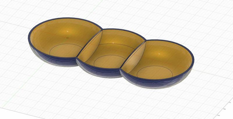 3-Compartment Snack Serving Tray