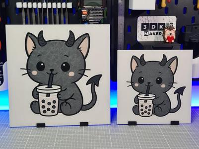 Cute Devil Cat - Hueforge - 4 Colors