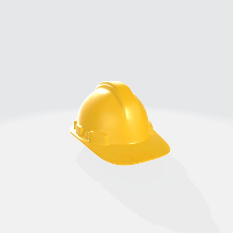 Yellow Construction Hard Hat 3D Model – Safety Helmet - Industrial Equipment