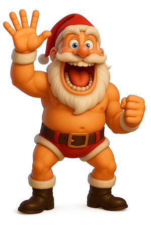 S103 Christmas ornament Naughty Santa Claus