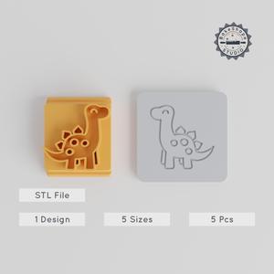 Dinosaur Stamp Tile Set, Motif Sizes 20-40mm, Perfect for Clay, Cookies & Fondant, Jurassic Creature Decoration Collection