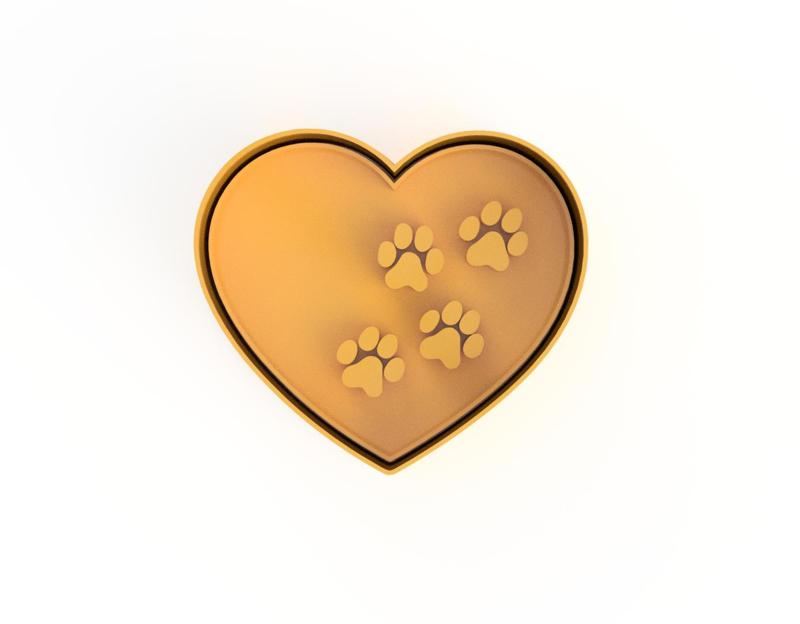 Cookie Cutter Heart With Paws Cookie Cutter Heart With Paws