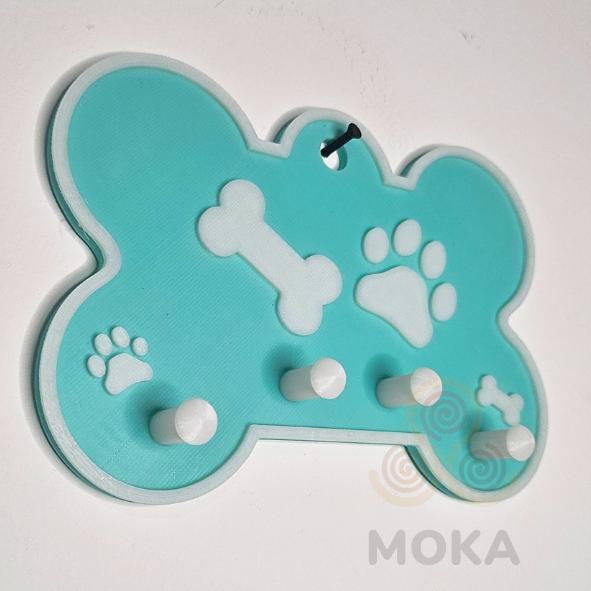 porta llaves y correas de mascotas