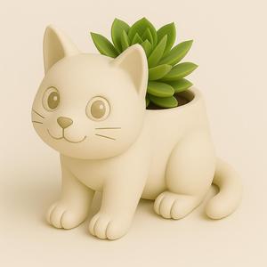 Whimsical Kitty Planter