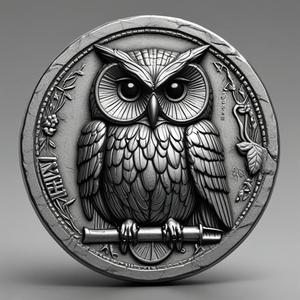 NIGHT OWL BULLION COIN TOKEN DOUBLE SIDED