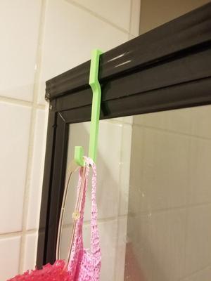 Old glass shower hook