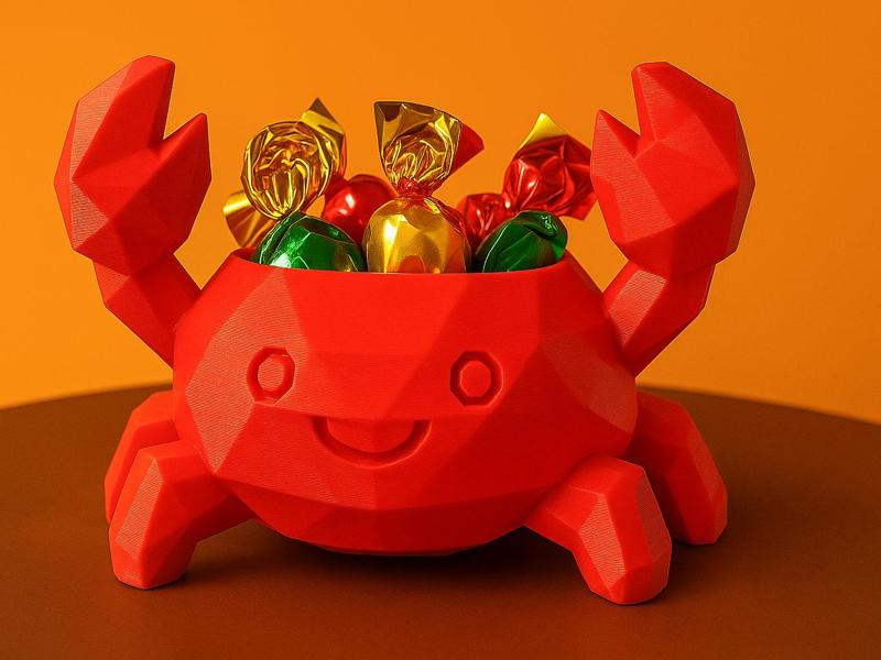 Low-poly Crab Candy Dish
