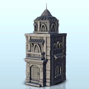 Medieval tower with a tiled roof (7) - Pirate Jungle Island Beach Piracy Caribbean Medieval terrain