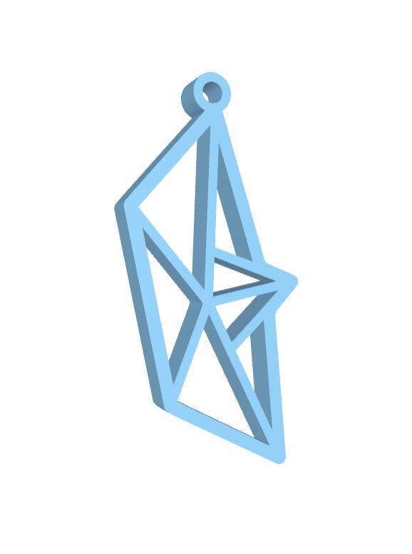 Paper boat origami earrings