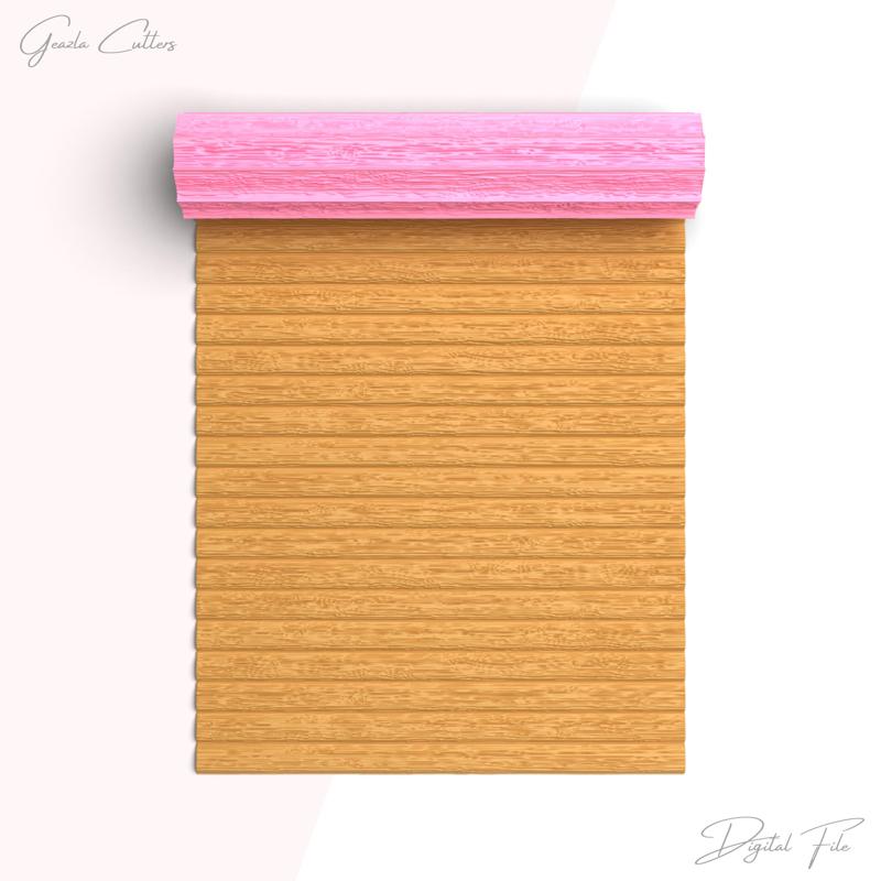 Wooden Wall Texture Roller For Polymer Clay, Wood Planks Clay Texture Rolling Pin, Polymer Clay Tool, Digital STL File, No: 1438