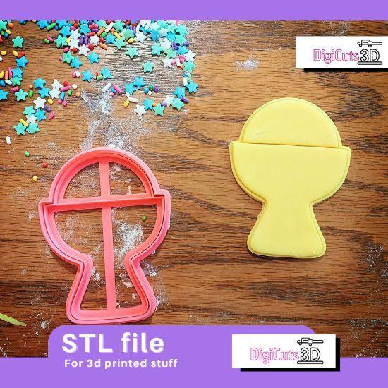 Chalice with Host Cookie Cutter STL for 3D printer | Celebrate Christian Faith