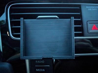 Parametric car vent phone holder (stl for Nexus 5x in VW Golf 7 included)