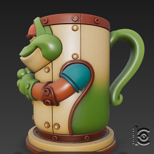 Steampunk Turtle Mug - 3D Printable Model