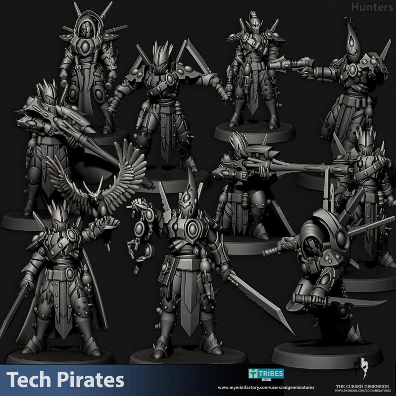 Hunters - Tech Pirates - 28mm