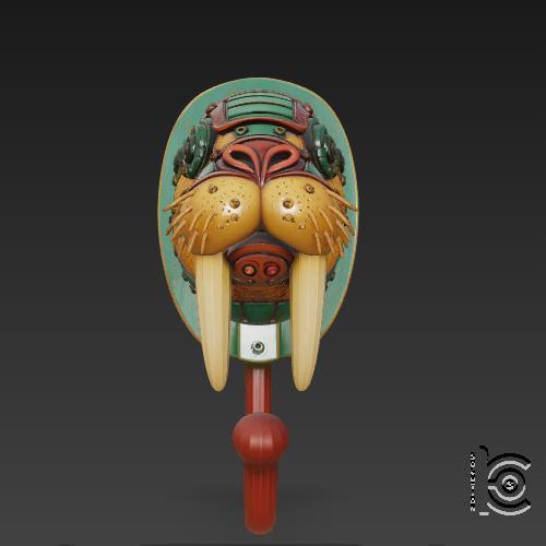 Frostusk Hook - Cyber Walrus Wall STL