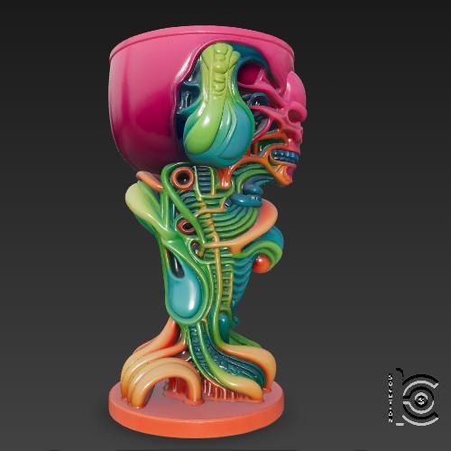 XenoGoblet - Biomech Ritual Chalice STL