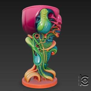 XenoGoblet - Biomech Ritual Chalice STL