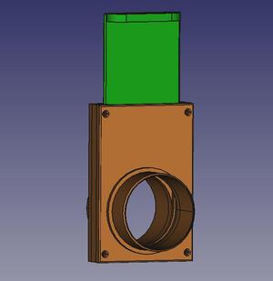 3 parts gate valve suction system 100 mm