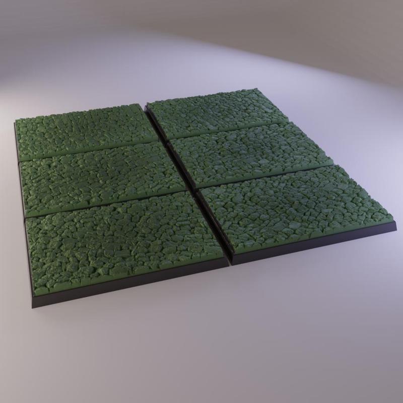 6x 75x50mm square base with cobblestone ground v2 (+toppers)