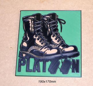 Platoon combat soldier boots vietnan infantry, by director Oliver Stone