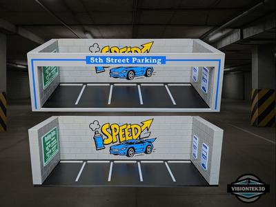 1:64 Graffiti Garage Diorama