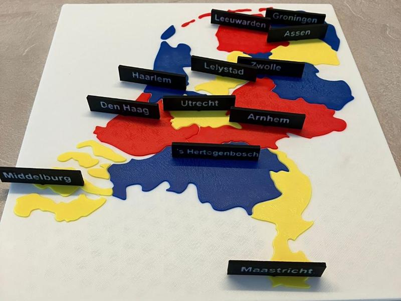 Map of the Netherlands – Learn Provinces&Capitals