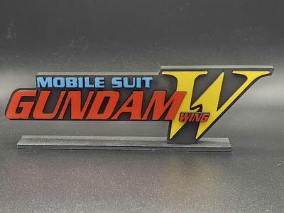 Mobile Suit Gundam Wing Logo Standee
