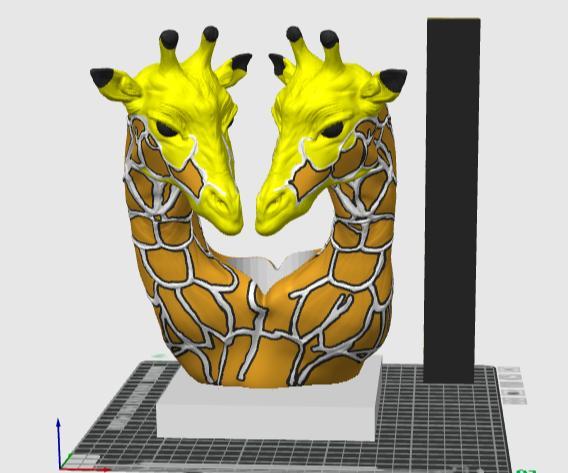 Giraffe Double Planter Flower Pot 
