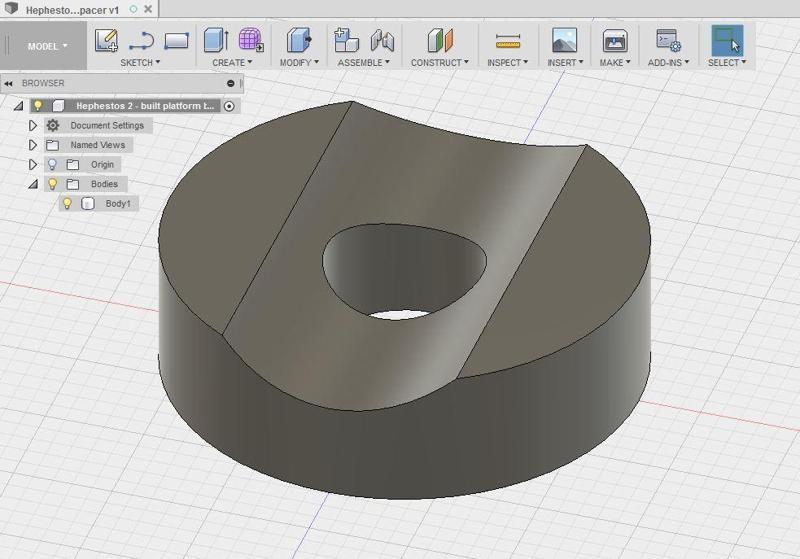 BQ Hephestos 2 - spacer for build platform levers